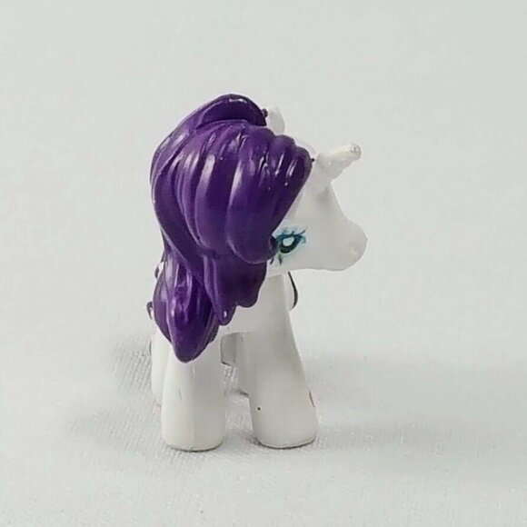 My Little Pony G3 Sweetie Belle Mini Figure 1.5" PVC White Purple Unicorn Hearts - Picture 7 of 10